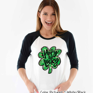 Happy Go Lucky Clover St Patricks Day Tee
