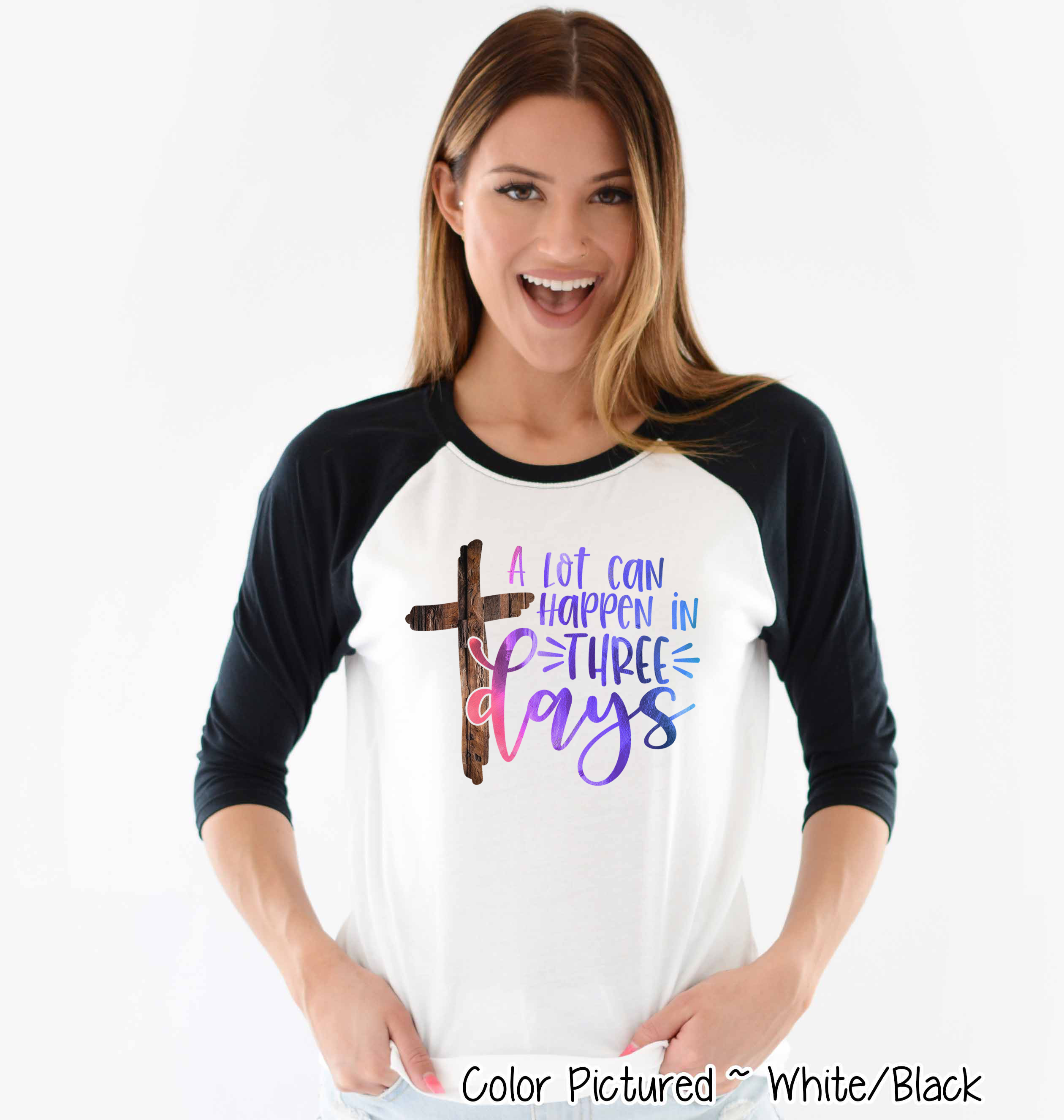 A Lot Can Happen in 3 Days Cross Easter Tee