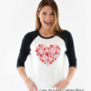 Paw Print Heart Valentine Shirt