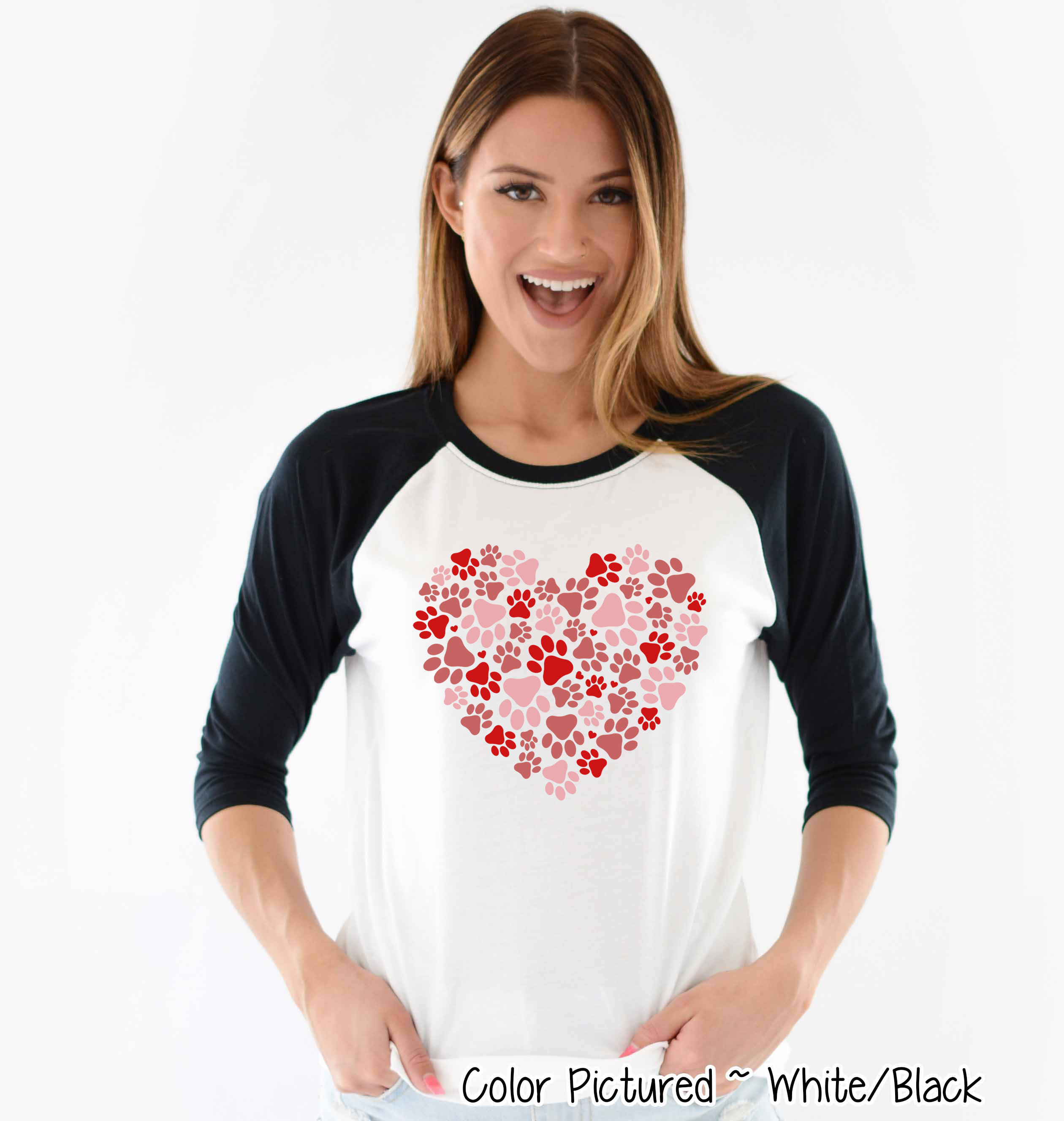 Paw Print Heart Valentine Shirt