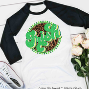 Retro Leopard Irish St Patricks Day Tee