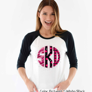 Monogram Pink, Black, Silver Print Valentine Shirt