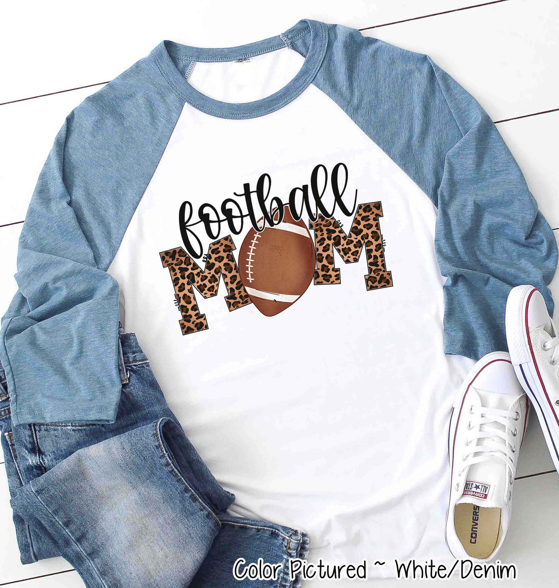 Leopard Football Mom Tee