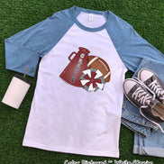 Personalized Megaphone Pom Football Spirit Tee