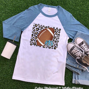Personalized Leopard Football Number Game Day Fan Tee