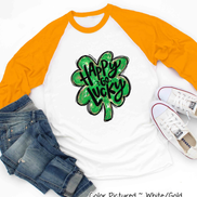 Happy Go Lucky Clover St Patricks Day Tee