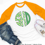 St Patricks Day Print Big Monogram Tee