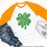 Monogram Gold Accent Clover St Patricks Day Tee
