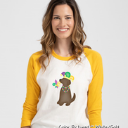 Brown Lab Mardi Gras Tee