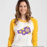 Personalized Dot Megaphone Cheerleader Spirit Tee