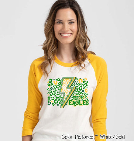 Personalized Leopard Lighting School Spirit Fan Tee