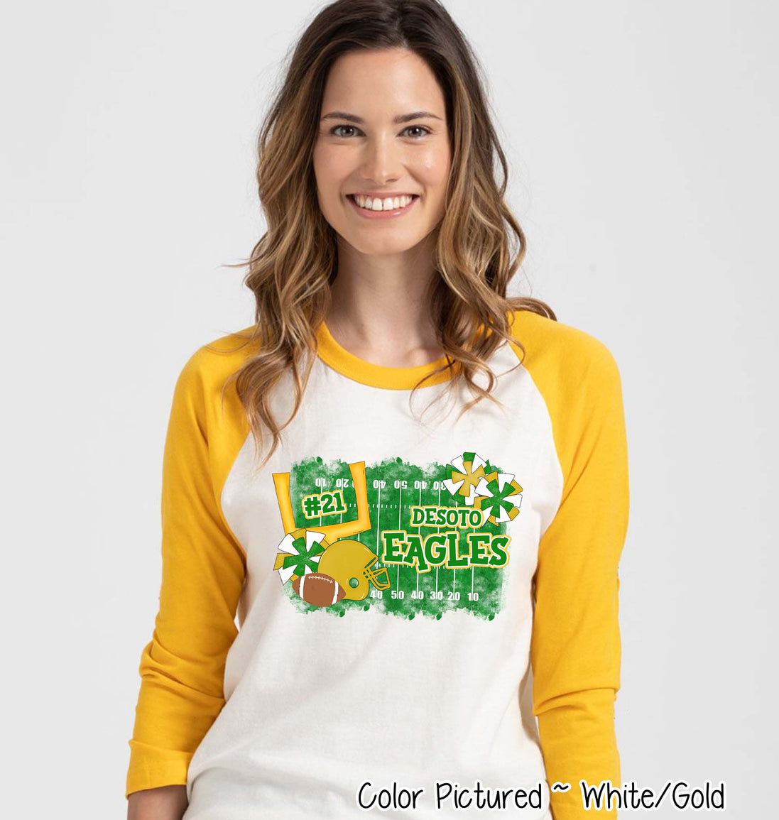 Personalized Football Field Game Day Fan Tee