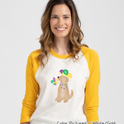 Yellow Lab Mardi Gras Tee