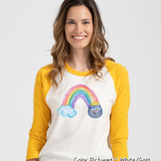 Monogram Watercolor Rainbow & Pot of Gold St Patricks Day Tee