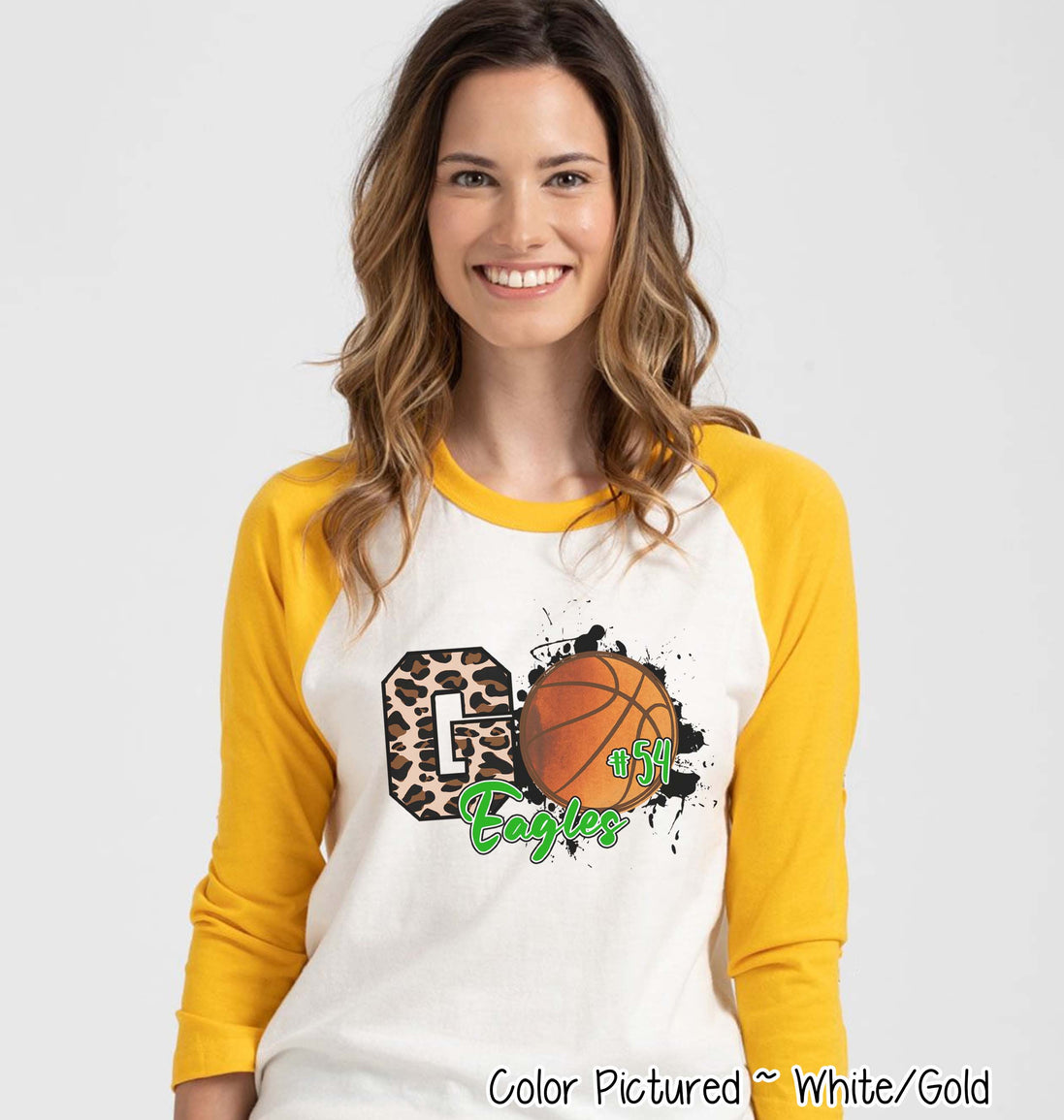 Personalized Leopard Basketball GO Fan Tee