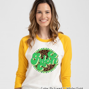 Retro Leopard Irish St Patricks Day Tee