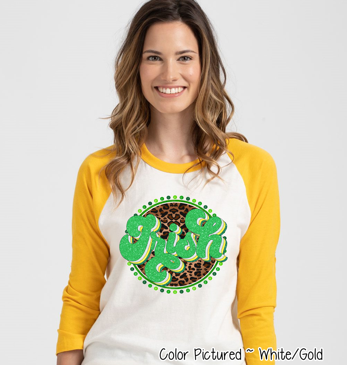 Retro Leopard Irish St Patricks Day Tee