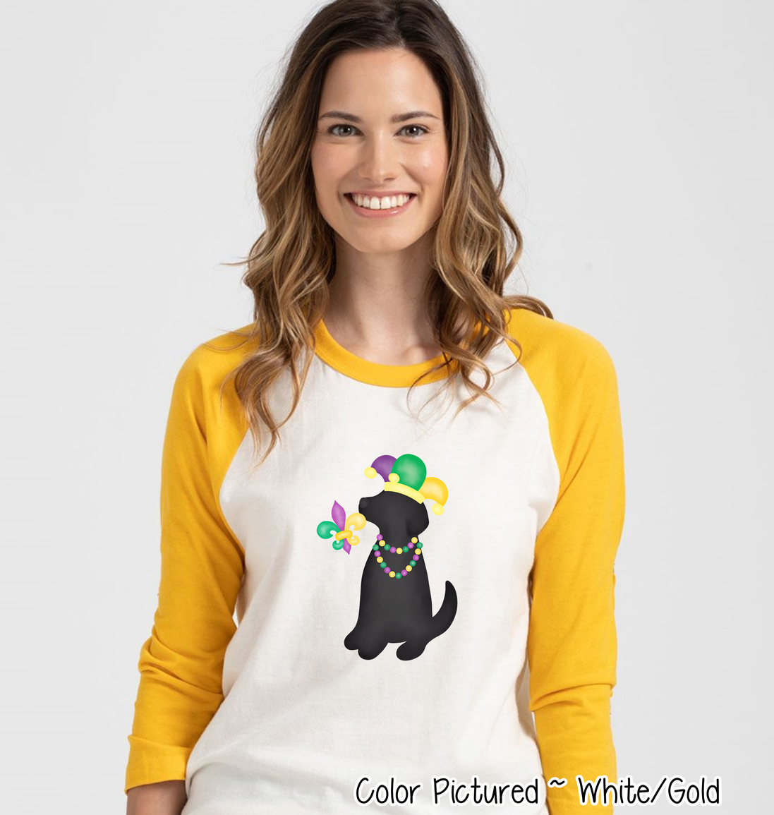 Black Lab Mardi Gras Tee