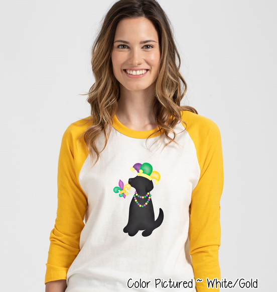 Black Lab Mardi Gras Tee