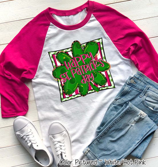 Happy St Patricks Day Clover Tee