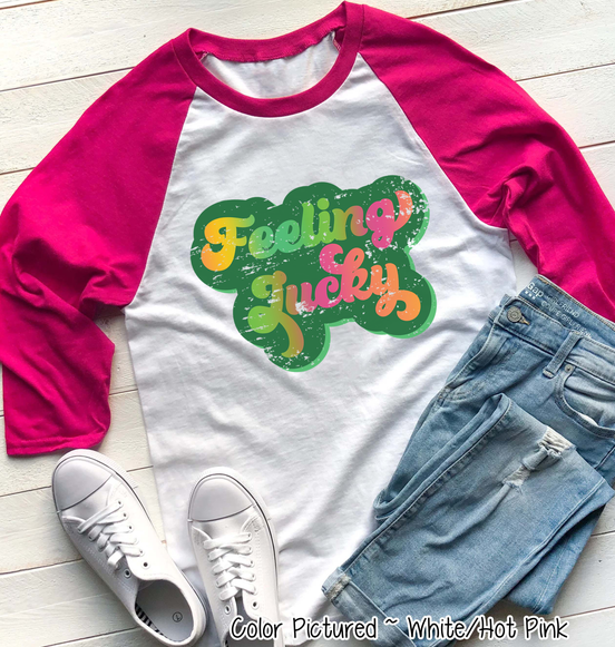 Retro Feeling Lucky St Patricks Day Tee