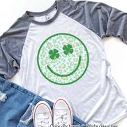 Retro Smiley Face St Patricks Day Tee