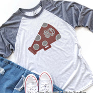 Personalized Dot Megaphone Cheerleader Spirit Tee