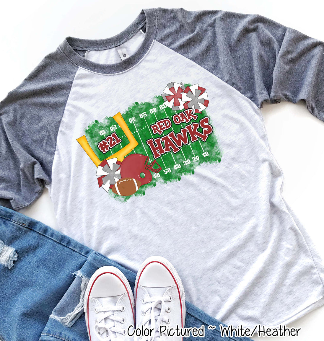 Personalized Football Field Game Day Fan Tee
