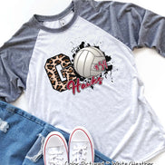 Personalized Leopard Go Volleyball Fan Tee