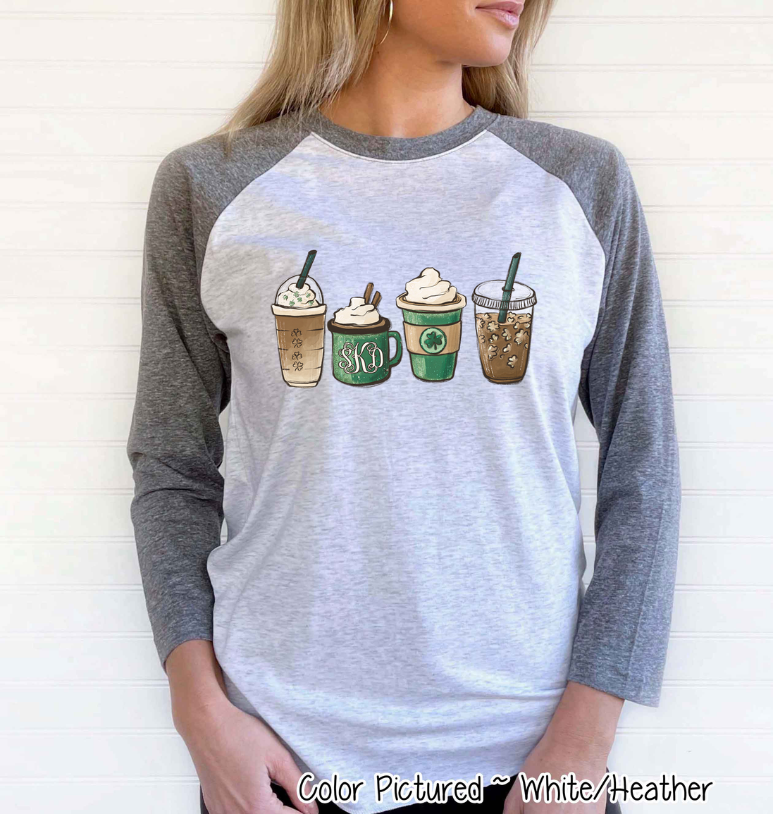 Monogram St Patricks Day Coffee Tee