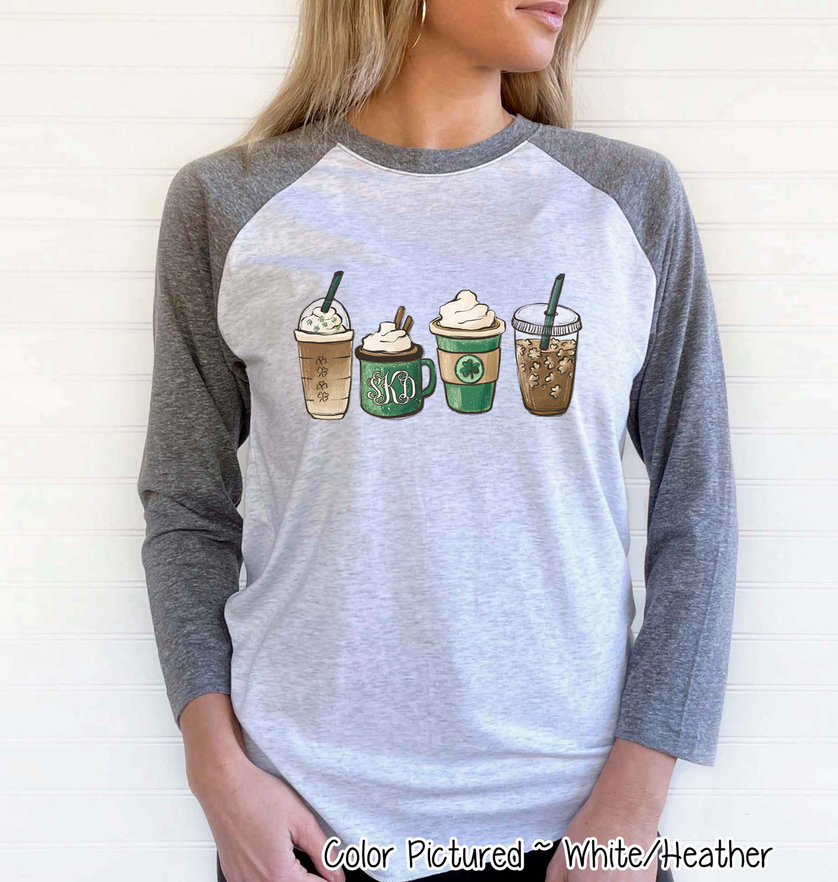 Monogram St Patricks Day Coffee Tee