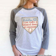Baseball Mom I Can Make a Balanced Dinner at Concessions Tee