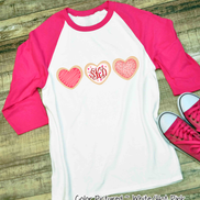 Monogram Cookie Trio Valentines Day Shirt