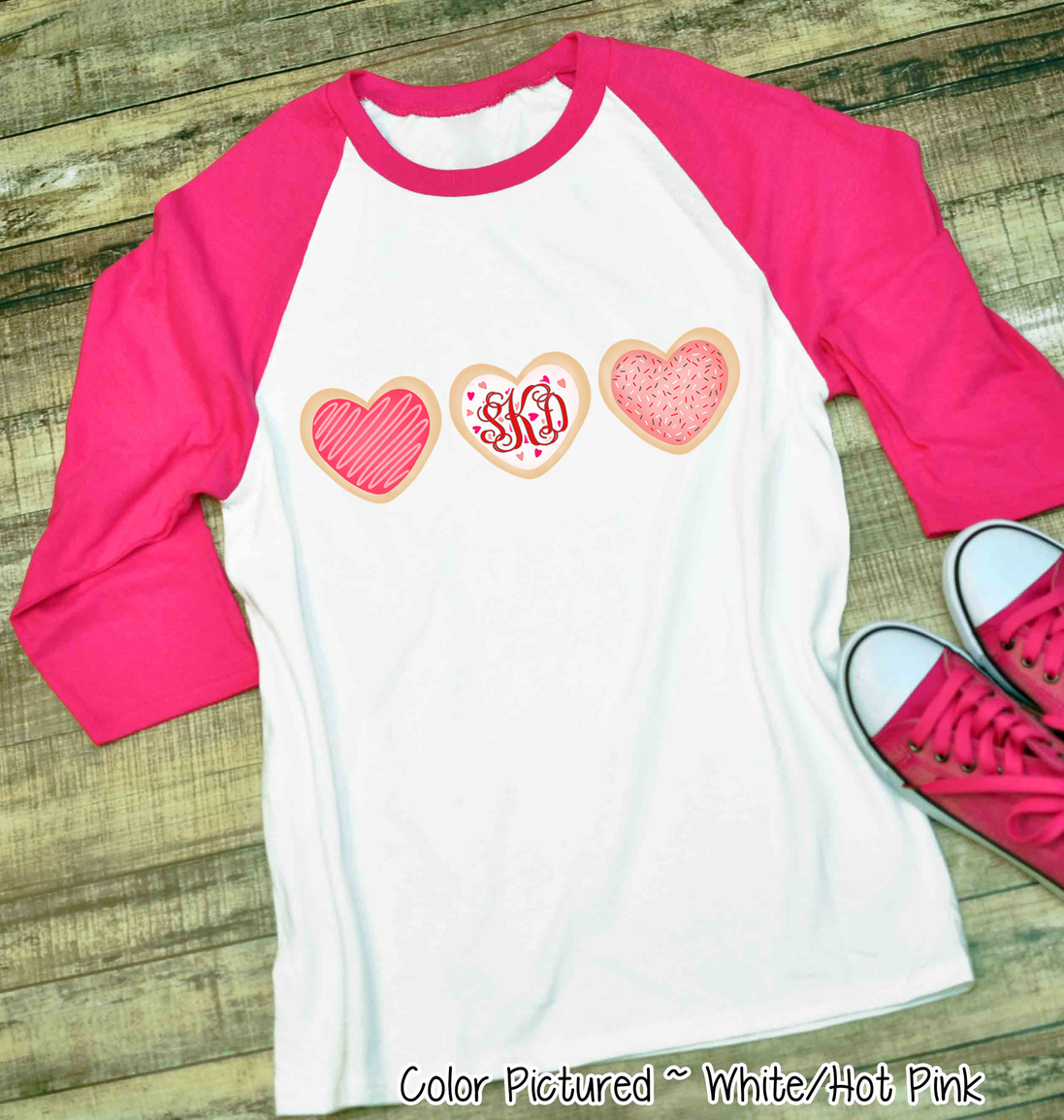 Monogram Cookie Trio Valentines Day Shirt