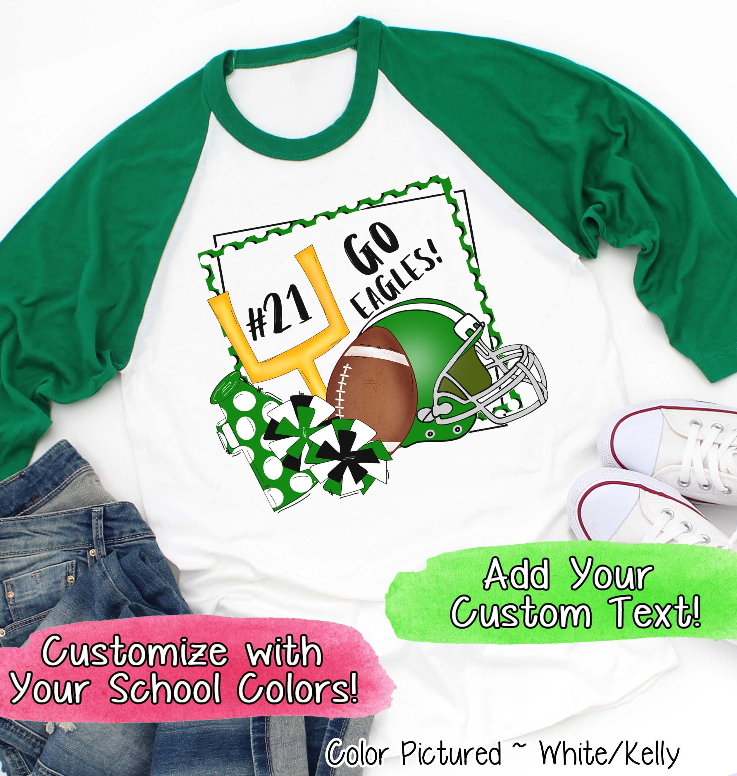 Personalized Football Game Day Fan Tee