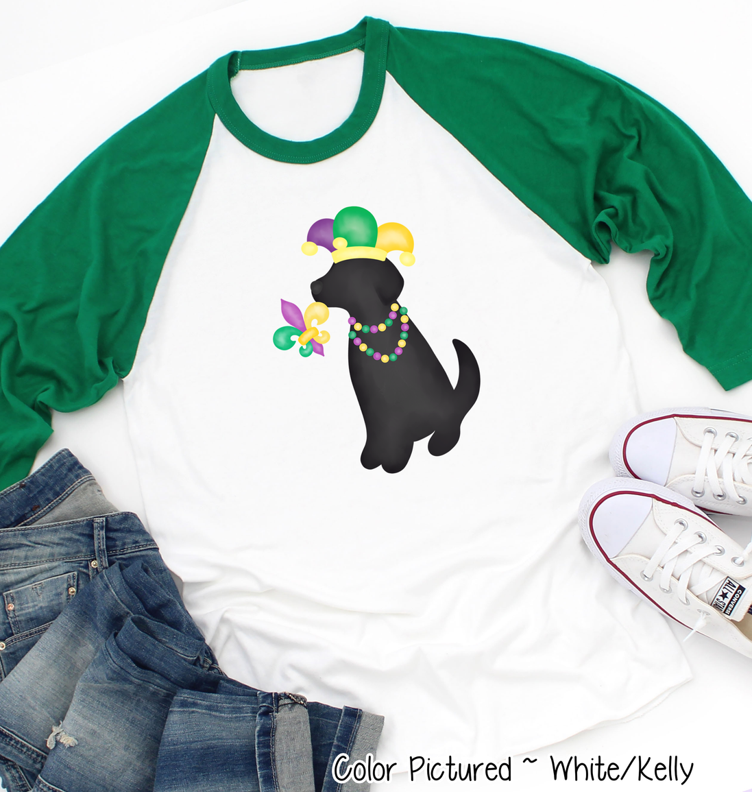 Black Lab Mardi Gras Tee