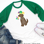 Brown Lab Mardi Gras Tee