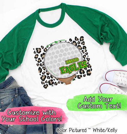 Personalized Leopard Golf Fan Tee