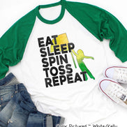 Personalized Eat Sleep Spin Toss Repeat Color Guard Tee