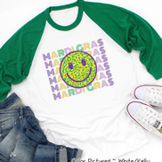 Smiley Face Happy Face Mardi Gras Tee