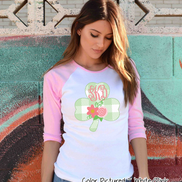 Monogram Buffalo Plaid Shamrock St Patricks Day Tee