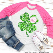 Monogram Multi Clover St Patricks Day Tee
