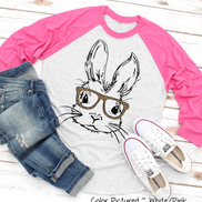 Bunny with Leopard Glasses Easter Tee