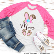 Cheetah Leopard Print Bunny Ears with Nana Easter Tee
