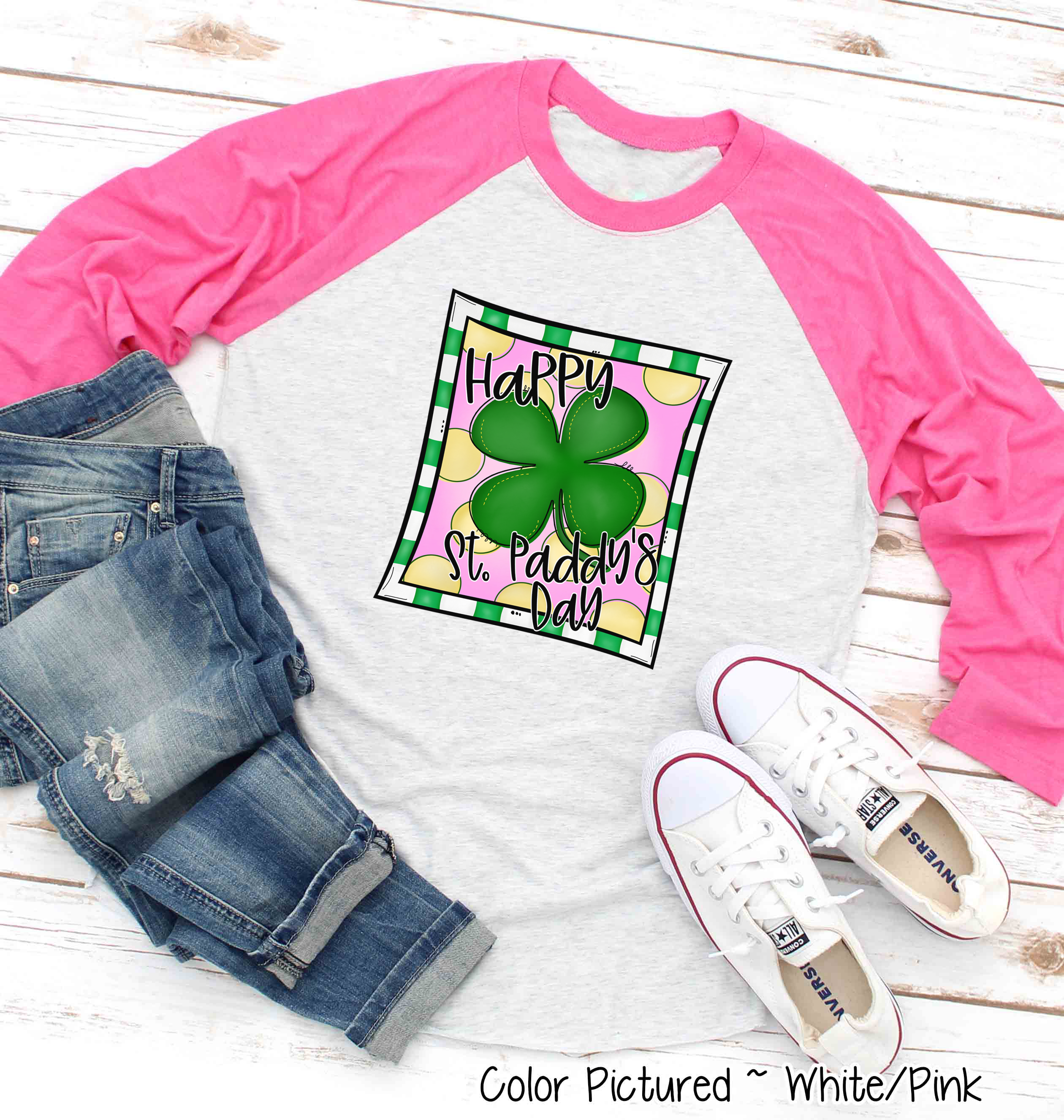 Happy St Paddys Day Clover Tee