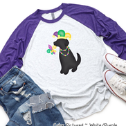 Black Lab Mardi Gras Tee