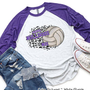 Personalized Leopard Volleyball Fan Spirit Tee