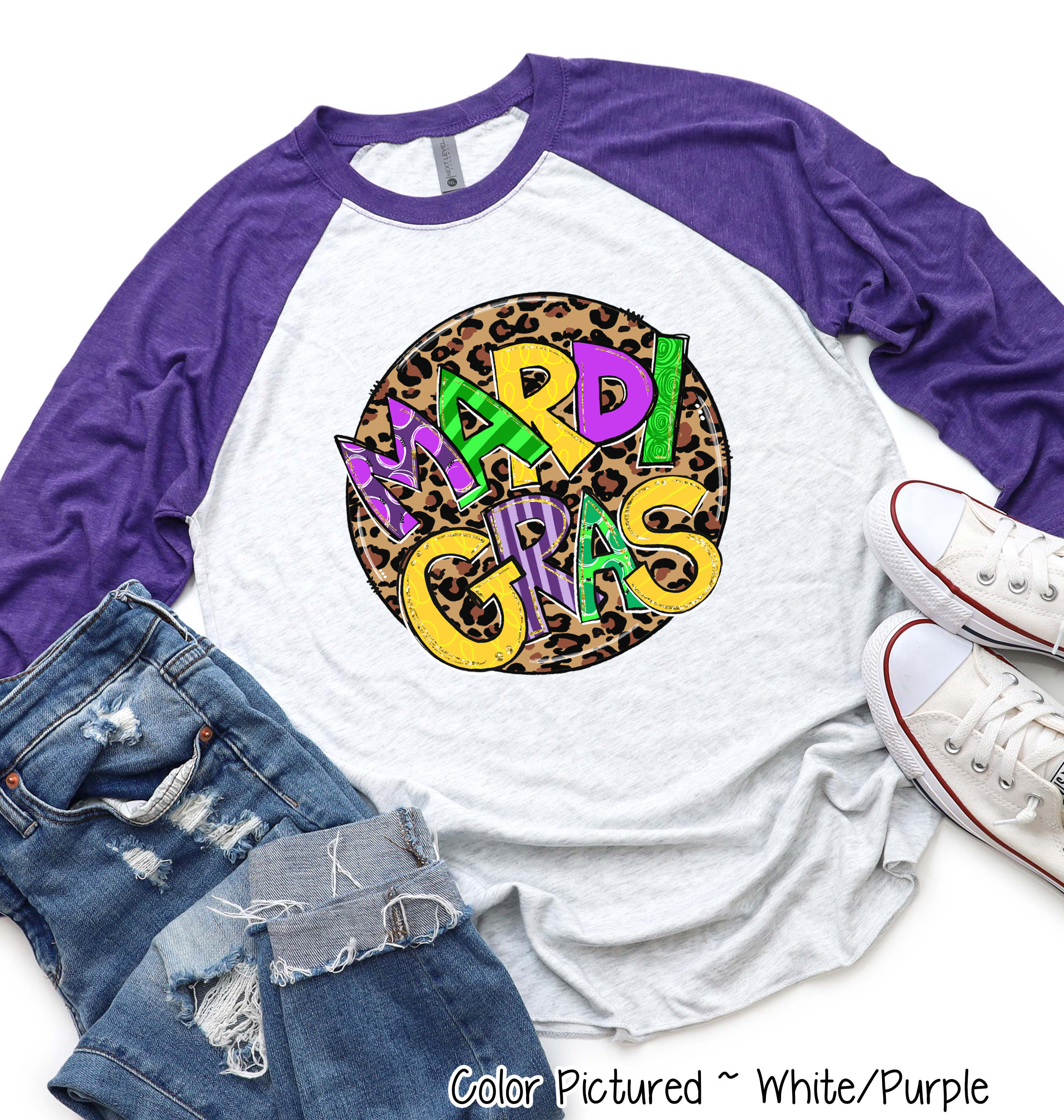 Leopard Mardi Gras Tee