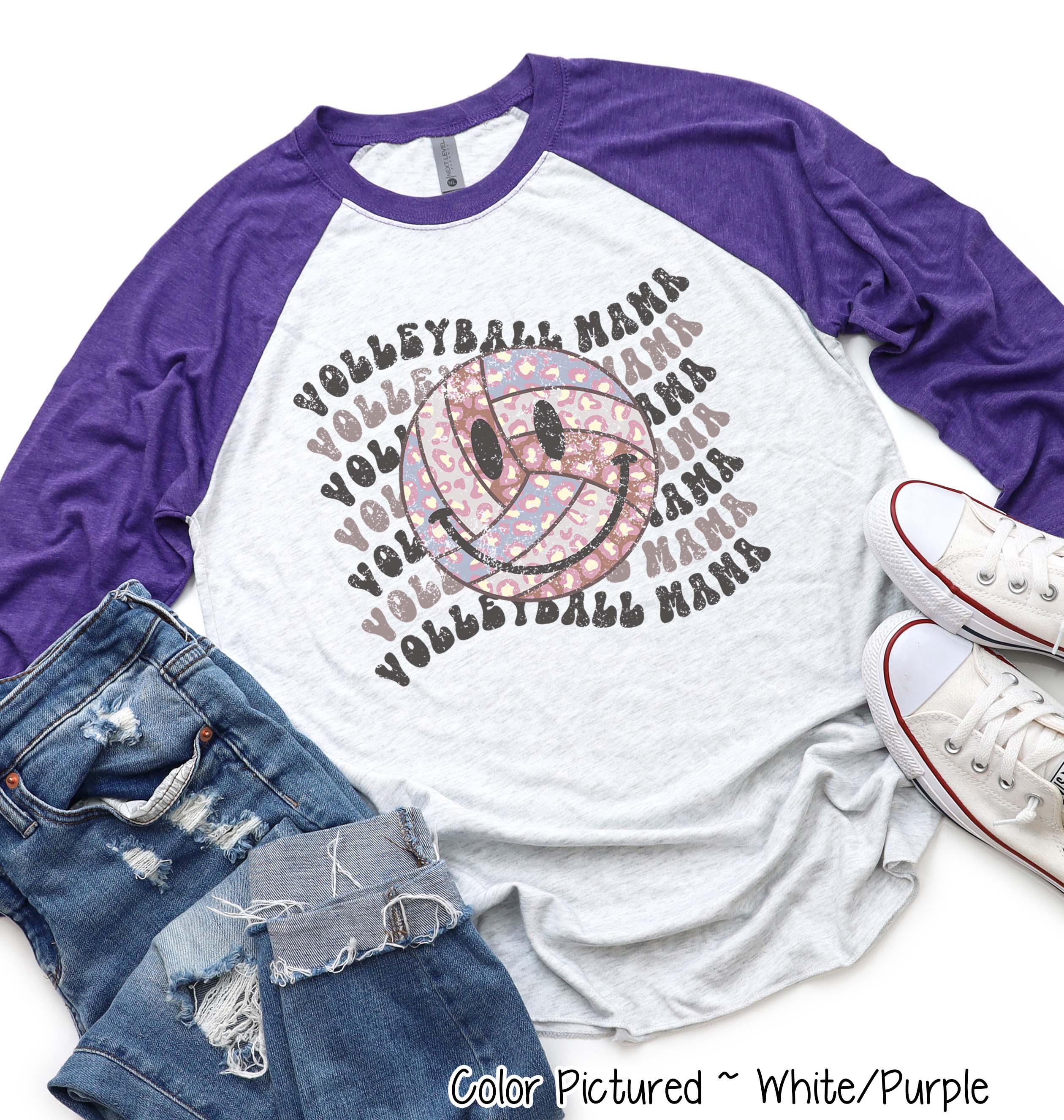 Retro Smile Volleyball Mama Tee