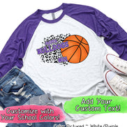 Personalized Leopard Basketball Number Fan Tee
